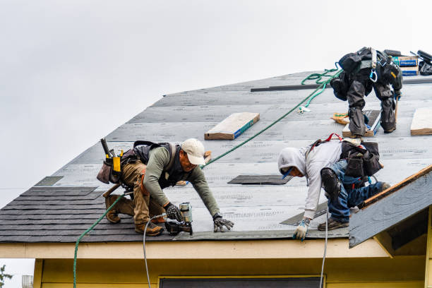 Professional Gutter Installation technician working in Prompton, PA